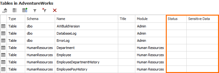 Custom field on table list